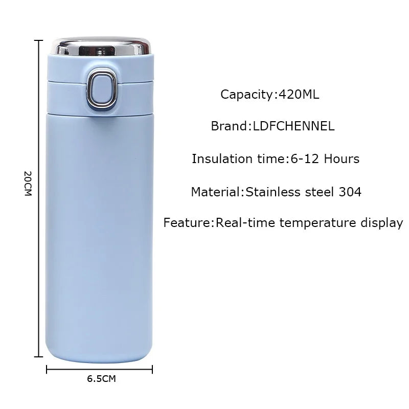 Smart Thermos Stainless Steel Water Bottle